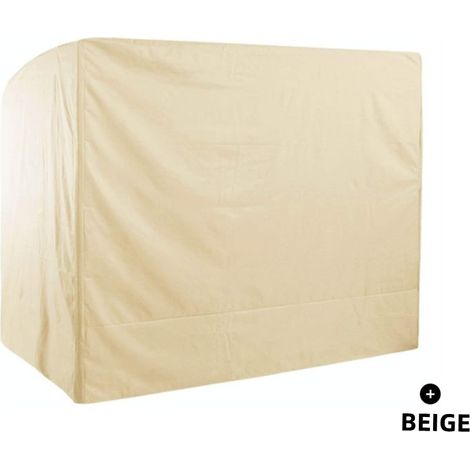 Schaukelabdeckung, wasserdicht, UV-beständig, winterfest, 190T Oxford-Gewebe, 220 x 125 x 170 cm, für Schaukel, Beige
