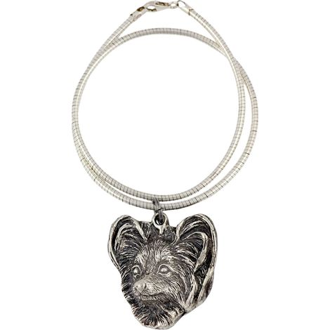 Papillon, Spaniel Continental: collar para perros, joyería única para amantes de los perros, colgante de serpiente único de Art-Dog (1/5)