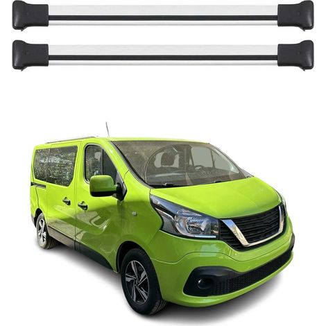 OMAC Barres de toit en aluminium pour Nissan NV300 2016-2021 – TÜV / DIN 75302:2019 – Charge max 75 kg – 2 barres Argent (1/4)