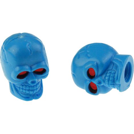 Tapones de válvula AV, calaveras azules decorativas (1/2)