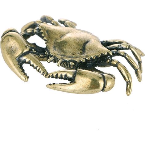 Statuette Crab - Laiton - Décoration Intérieure Extérieure - Bureau Étagère Vitrine - 1 Pièce (1/5)