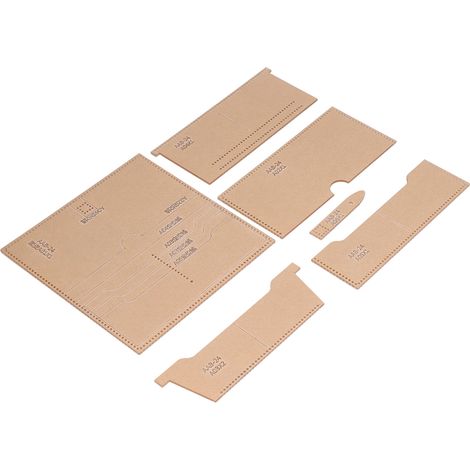 Pochoir acrylique transparent 18x10x1,5cm pour portefeuille, gabarit précis haute durabilité, kit découpe DIY, outil de traçage résistant, modèle transparent 2 pièces. (1/5)