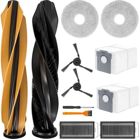 Accessori L40s Pro Ultra per Dreame X50 Ultra Completo/ L40s Pro Ultra / L50 Pro Ultra Parti di ricambio X50 2 Spazzole principali 2 Sacchetti per la polvere 2 Panni 2 Filtri 2 Spazzole laterali (1/5)
