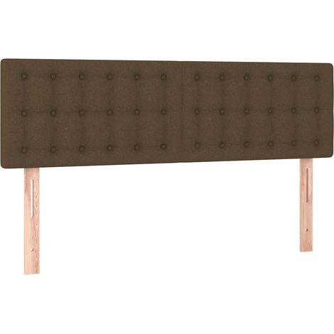 Maison Exclusive - Cabeceros tela marrón oscuro 144x5x78/88 cm (1/5)