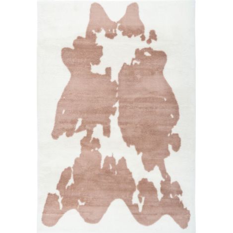 Tapis Imitation Fourrure "Rabbit" Taupe & Blanc 120 x 160 cm (1/4)