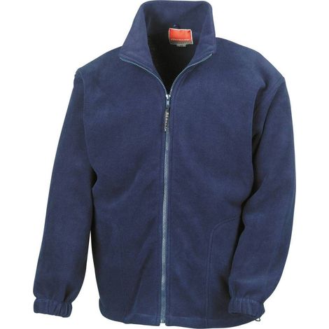 Result Giacca da lavoro in pile con zip Blu navy M
