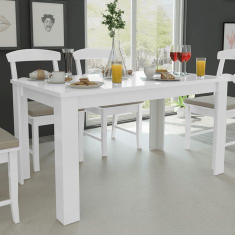 Table de salle à manger,Table à manger,Table de salon ou de cuisine 140 x 80 x 75 cm blanc DGBDF297322