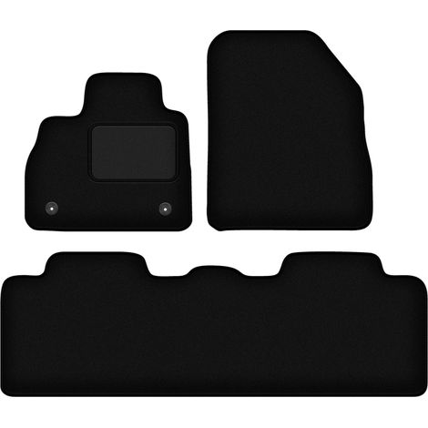 Alfombrillas de terciopelo negro para Renault Espace V monovolumen (2015-) (1/5)