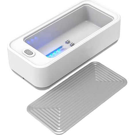 Ultraschall-Brillenreiniger, 360°-Rundumreinigung, tragbarer Ultraschallreiniger, Hochfrequenz-Vibrationsreinigung für Schmuck, Brillen, Uhren, Zahnprothesen