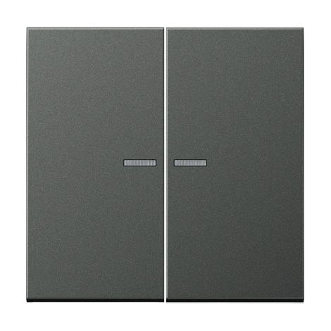 Jung Balancín 2 veces, con guía de luz, aluminio lacado, Serie LS, antracita AL 2995 KO5 AN