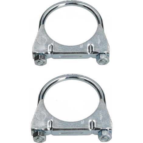 Kotarbau – Lot de 2 colliers de serrage 60 mm – Acier galvanisé – Pour montage tuyaux et mâts – Résistant à l'humidité et aux acides