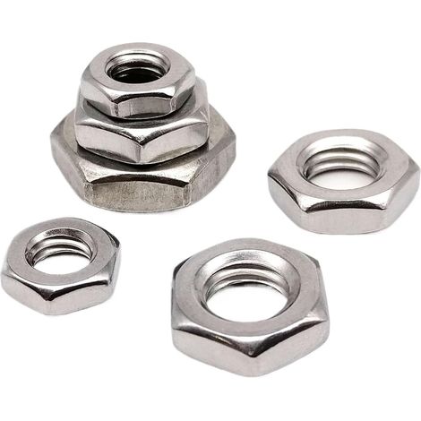 5/10/50 pièces M3 M4 M5 M6 M8 M10 M12 M16 GB6172 316 A4-70 Acier (1/5)