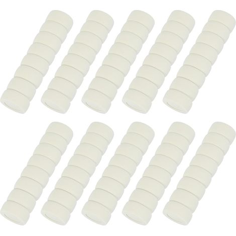 Lot de 10 housses de poignée de porte en mousse souple anti-collision pour poignées de porte de chambre à coucher, salle de bain, bureau, blanc (1/5)