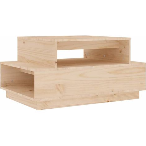 Maison Exclusive - Couchtisch 80x55x40,5 cm Massivholz Kiefer (1/5)
