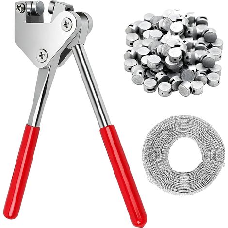Lot de 80 pinces à plomb rondes Ø 8/10 mm et fil de plomb de 30 m (1/5)