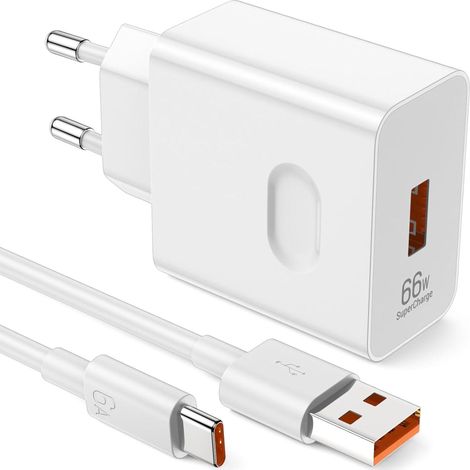 66W Supercharge Ladegerät für Huawei Honor ladegerät, USB Ladegerät Schnellladegerät 6A USB C Ladekabel Adapter für Honor 90 Lite 200Lite 70Lite X9d (1/5)