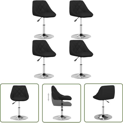 Lot de 4 Chaises de salle à manger - Chaises à dîner Noir Similicuir BV189863 - BonneVie (1/5)