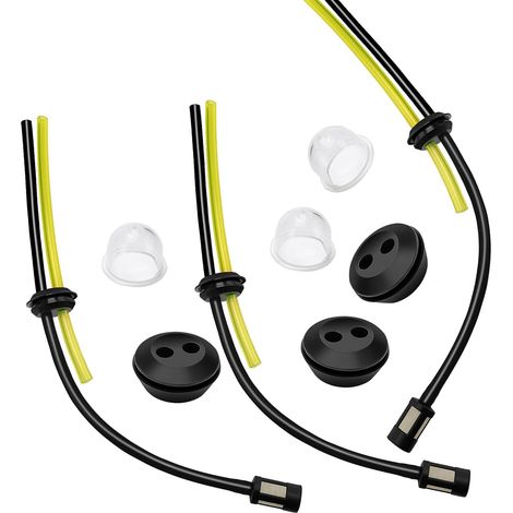 Universel Filtre à Essence Kit,3 Tuyaux de Carburant pour Débroussailleuse + 3 Joints Etanchéité Réservoir Ampoules Amorçage Tube Tondeuse Gazon - (1/5)
