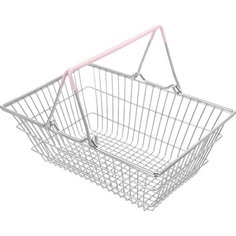 Shopping Basket with Handle Large Size Pink Multifunctional