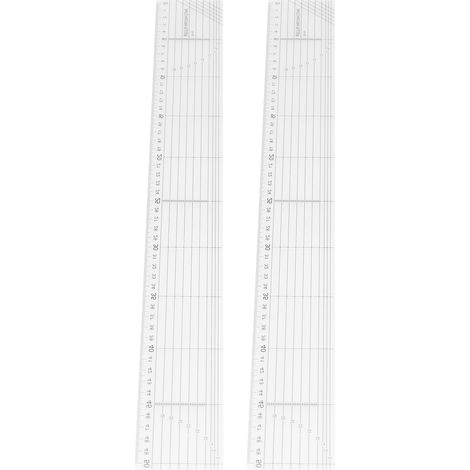 Lot de 2 règles de quilting en acrylique transparent 5 x 50 cm, fournitures professionnelles pour le quilting et la couture DIY (1/5)