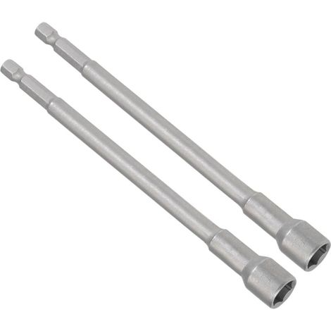 Embouts Magnétiques pour Écrous, Douille de 10 mm, Tige Hexagonale de 1/4", Clé à Douille Longue en Acier CR-V - (pour la Réparation de Pièces Automobiles), 2 Pièces (1/5)