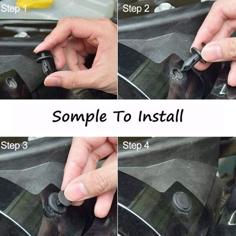 Clip per auto, 190 pezzi di clip a rivetto in plastica, elementi di fissaggio protettivi di varie forme e dimensioni, universali per pannelli e rivestimenti delle portiere dell'auto. (1/4)
