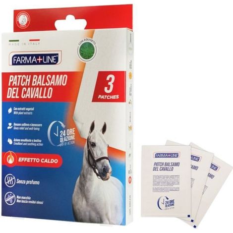 TrAdE Shop Traesio - Set 3 Pz Cerotti Patch Balsamo Del Cavallo Effetto Caldo Per Alleviare Dolori Cer7054a -