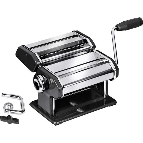 Interiors By Premier Durable Black And Chrome Pasta Maker, Versatile Machine For Pasta, Spaghetti, Comfortable Kitchen Accessory