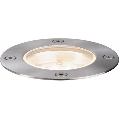 Paulmann Plug & Shine Bodeneinbauleuchte Outdoor silber 9,8 cm warmweiß Plug & Shine Beleuchtungssystem