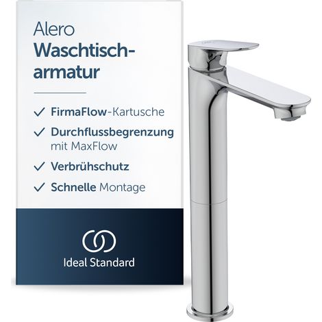 Ideal Standard Waschtischarmatur Alero, FirmaFlow® Kartusche, Wassersparend, EasyFix® Schnellmontagesystem (1/5)
