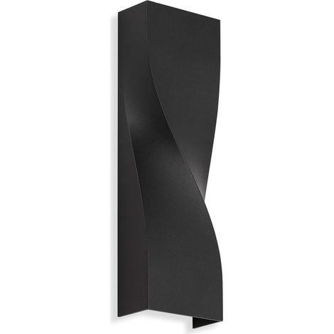 LED Außenwandleuchte Außenlampe IP44 12W schwarz Metall-Glas Telefunken
