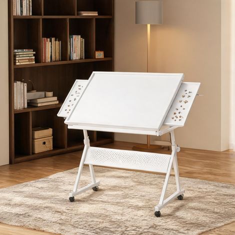 Table de puzzle réglable pour adultes avec 4 plateaux capacité (1/5)