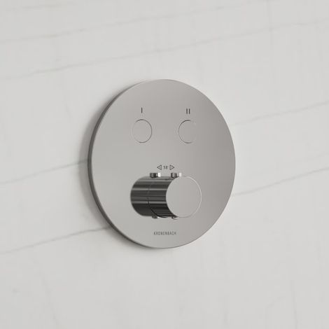 Kronenbach Smart Push Thermostat Unterputz für 2 Verbraucher, runde Ausführung (1/5)