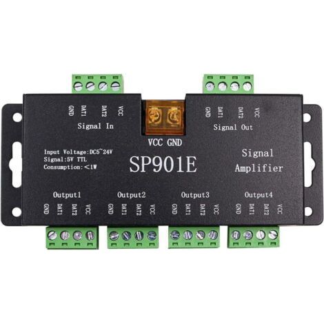 SP901E LED Pixel WS2812B WS2811 SPI Signal Amplifier Repeater for WS2813 SK6812 WS2815 WS2801 SK9822 (1/4)