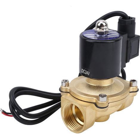 Électrovanne laiton G1in Normalement Fermée Action Directe 2A‑250‑25 DC24V Outillage Industriel (1/5)