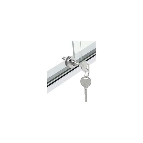 Serrure en verre, serrure de porte en verre coulissante avec clé, serrure de vitrine, convient pour marchandises armoire coulissante, convient pour épaisseur de verre