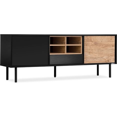 KONSIMO LOFTY TV-Schränk Loft-Stil, schwarz (1/5)