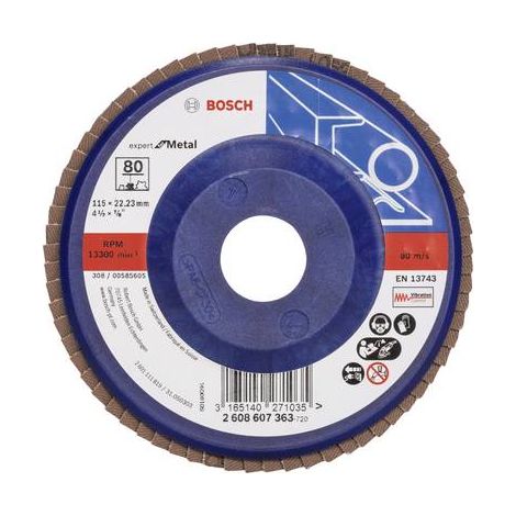 Disque à lamelles Expert for Metal 115 Bosch 22,23 80 plateau droit en plastique - 2608607363 (1/2)