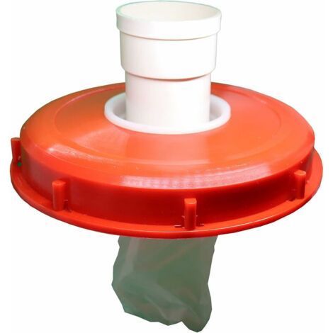 Filtre de couvercle IBC lavable en nylon avec couvercle pour réservoir d'eau de pluie IBC 1000 l DN 75 Feutre aiguilleté Rouge 245 mm (1/2)