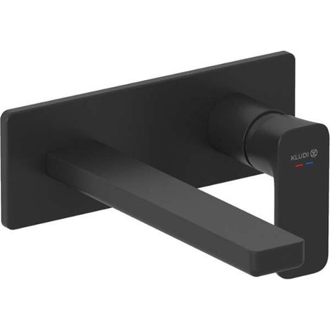 Kludi Renon - Miscelatore ad incasso per lavabo, montaggio a 2 fori, nero opaco 422443975 (1/2)