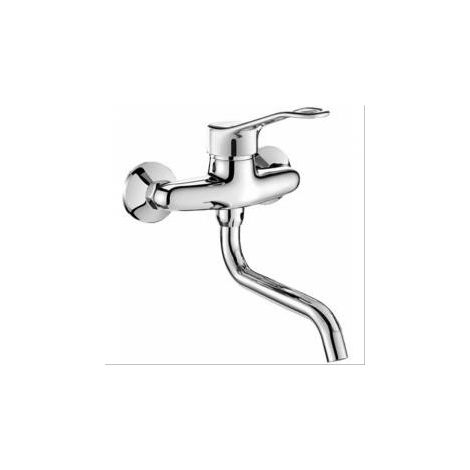 Mitigeur mural, bec orientable Delabie