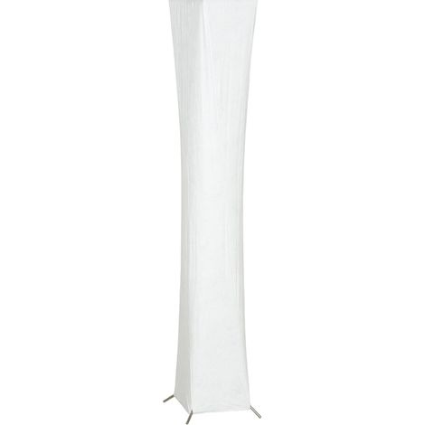 Lámpara de pie con pantalla de papel, interruptor de pedal, 3 niveles de brillo, blanco (1/5)