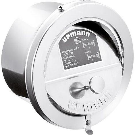 Regulateur de tirage V2A avec raccord arrondi 130 mm (1/4)