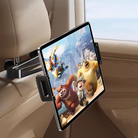 Support Tablette Voiture, Extensible Support de Tablette de Siège de Voiture, Bras d'Extension Pliable Rotation à 360° Support, Biaxial Ajustable Support, Idéal Enfant & Voyage (1/5)