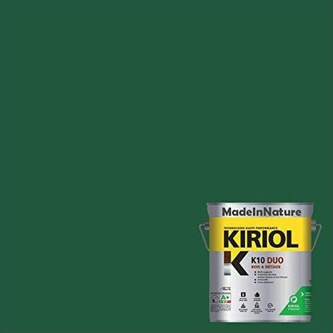 Peinture Métaux Antirouille, Sous couche et Finition, sur Fer, Acier, Galvanisé, même rouillés, très opacifiant - 0.75 litre - RAL 6028. (1/4)