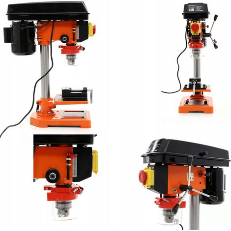 Perceuse à colonne 1600 W – Vitesse réglable 580-2650 tr/min – Profondeur de perçage 50 mm – Mandrin 3-16 mm pour bois et métal (1/5)
