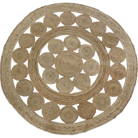 DKD Home Decor Tropical Jute Tapis Marron 200x200 cm (1/4)
