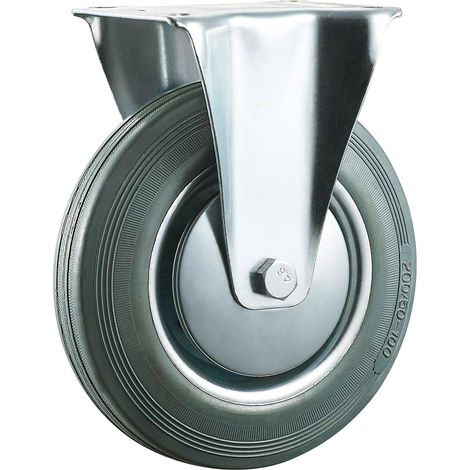 RUOTA PER CARRELLI ÃE¸ mm 160 - piastra mm 135 x 110 - capacitÃE kg 100  - UNIKO
