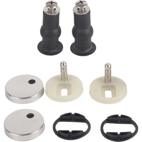Vis, charnières, boulons, écrous à expansion en caoutchouc, accessoires de fixation pour abattant de toilettes (1/5)