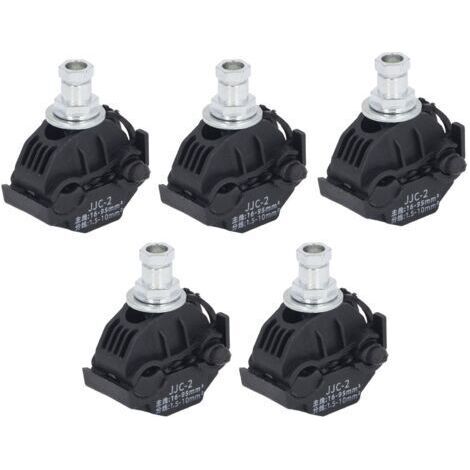 Lot de 5 connecteurs à perforation d'isolant 1 kV, pince anti-dénudation, répartiteur de câble haute/basse tension JJC 2